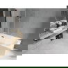 Mexen Vega cadă dreptunghiulară 150 x 70 cm cu panouri si paravan cu 3 aripi 120 cm, transparent, Neagră - 550115070X9012037000