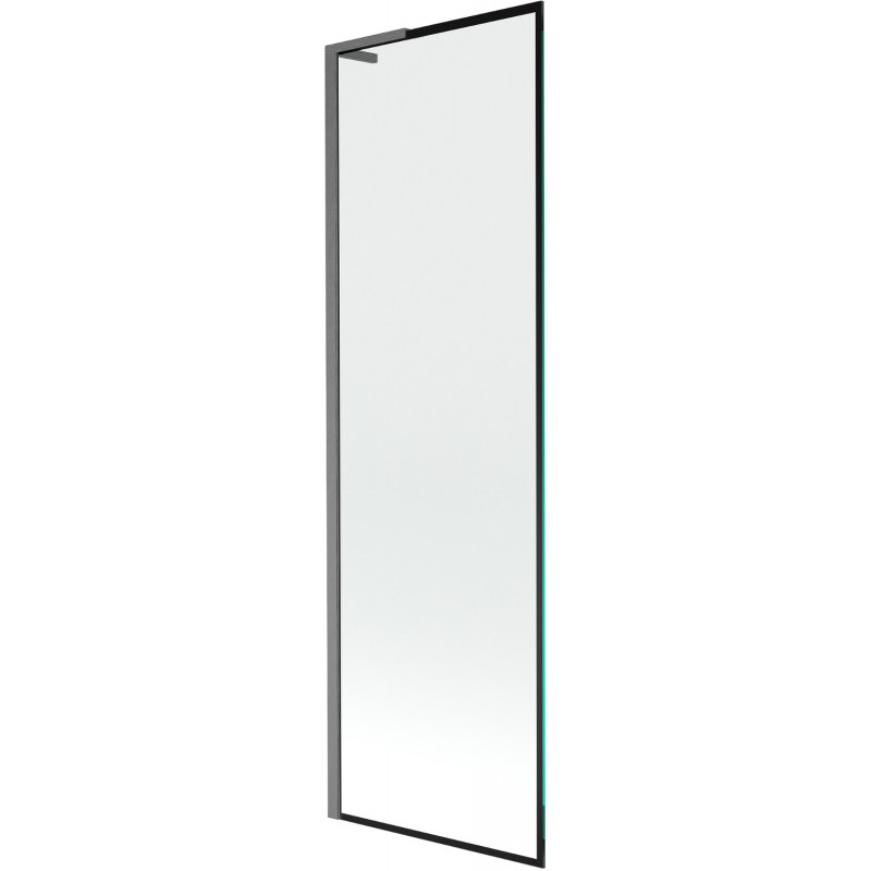 Mexen Next L paravan cadă 1-batant 60 x 150 cm, ramă neagră, gun gray periat - 895-060-000-03-70-66