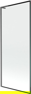 Mexen Next L paravan pentru cadă cu 1 canat 80 x 150 cm, ramă neagră, gri metalic periat - 895-080-000-03-70-66