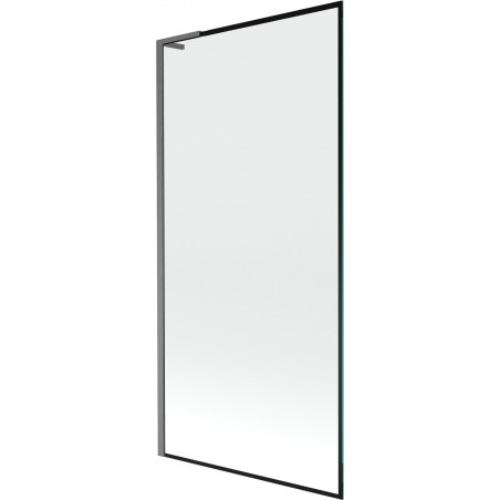 Mexen Next L kádparaván 1-szárnyú 90 x 150 cm, fekete minta, gun gray kefélt - 895-090-000-03-70-66