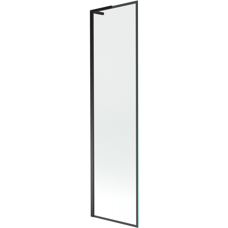 Mexen Next L kádparaván 1-szárnyú 50 x 150 cm, fekete minta, fekete - 895-050-000-03-70-70