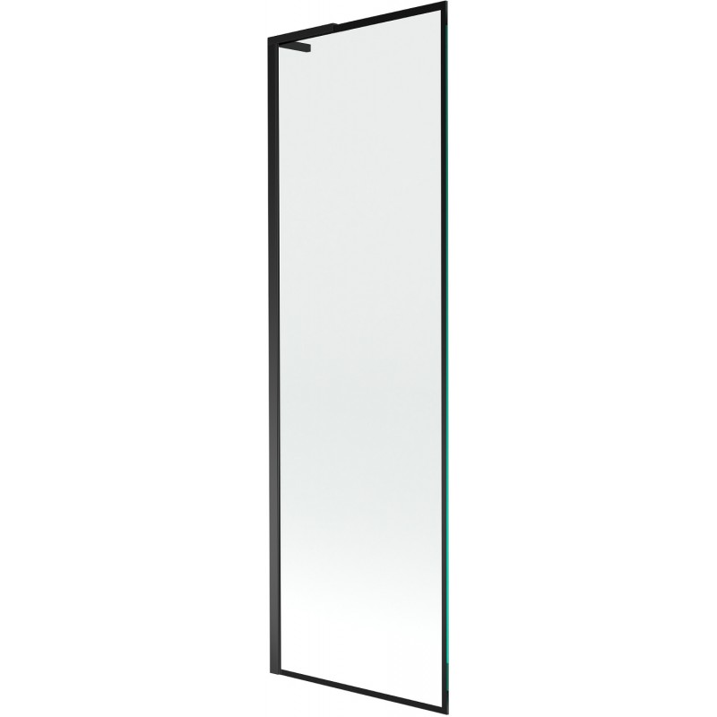 Mexen Next L egyoldalas kádparaván 60 x 150 cm, fekete minta, fekete - 895-060-000-03-70-70