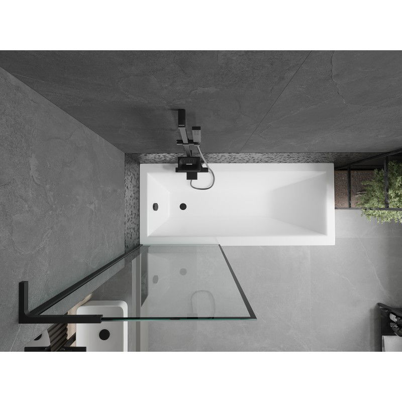 Mexen Next L paravan de baie cu un panou 70 x 150 cm, ramă neagră, negru - 895-070-000-03-70-70