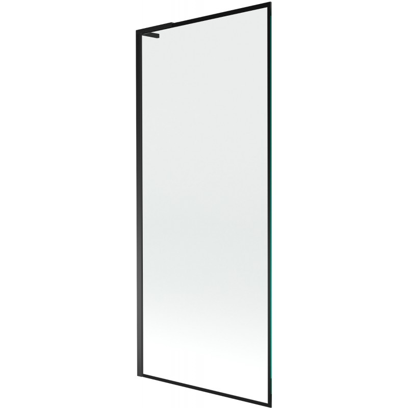 Mexen Next L kádparaván 1-szárnyú 80 x 150 cm, fekete keret, fekete - 895-080-000-03-70-70