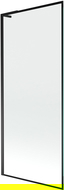 Mexen Next L paravan cadă 1-foaie 80 x 150 cm, ramă neagră, negru - 895-080-000-03-70-70