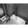 Mexen Next L paravan cadă 1-foaie 90 x 150 cm, model negru, negru - 895-090-000-03-70-70