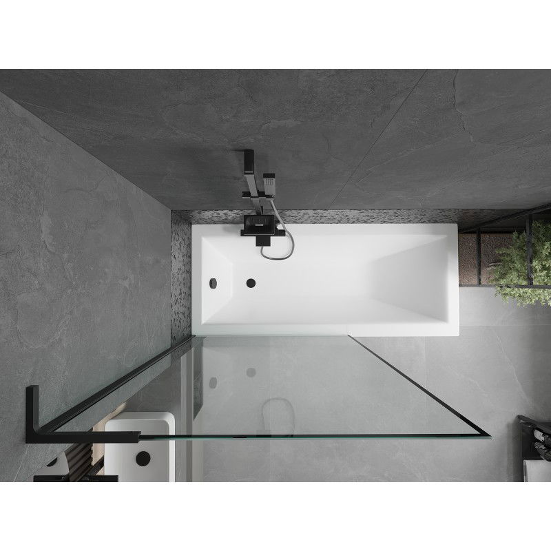 Mexen Next L paravan de cadă cu 1 panou 100 x 150 cm, ramă neagră, negru - 895-100-000-03-70-70