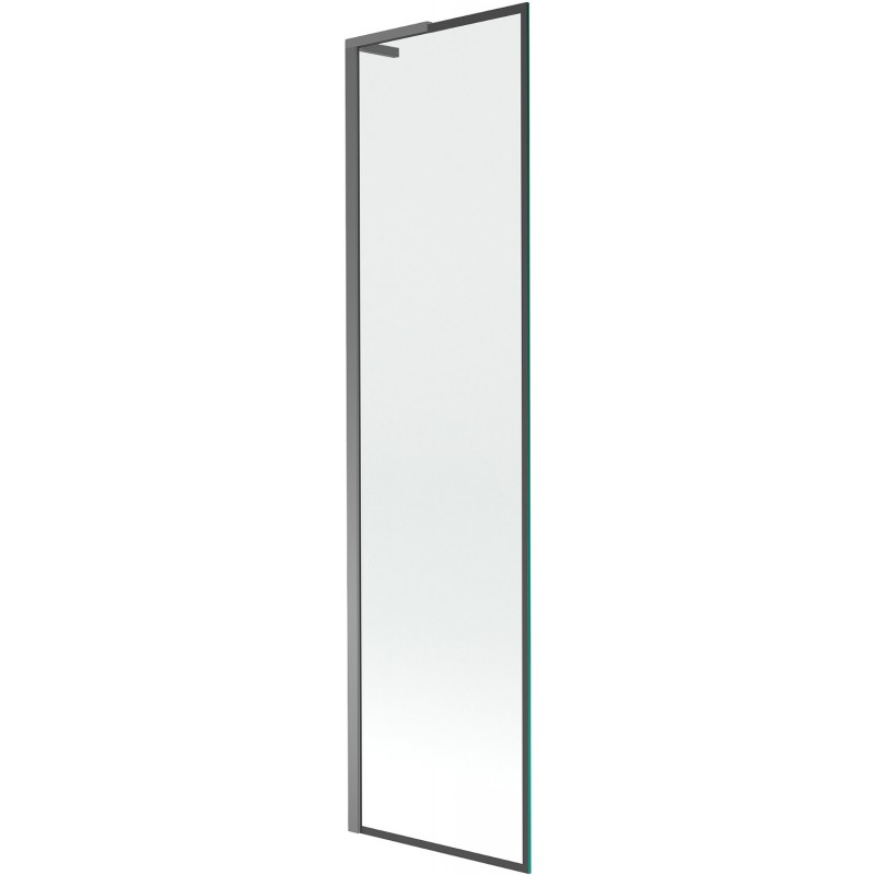 Mexen Next L egy szárnyas fürdőkád paraván 50 x 150 cm, fekete minta, gun metal - 895-050-000-03-70-95