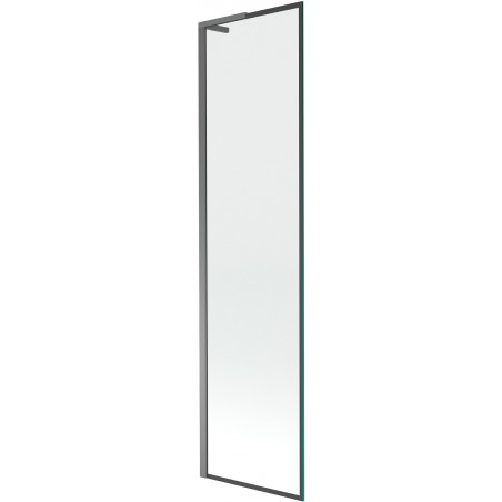 Mexen Next L paravan cadă 1-canat 50 x 150 cm, ramă neagră, metal armat - 895-050-000-03-70-95