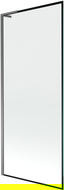 Mexen Next L paravan de cadă cu 1 aripă 80 x 150 cm, ramă neagră, gun metal - 895-080-000-03-70-95