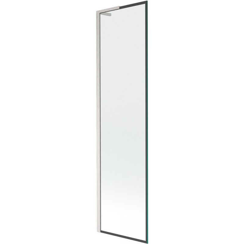 Mexen Next L kádparaván 1-szárnyú 50 x 150 cm, fekete keret, csiszolt nikkel - 895-050-000-03-70-97