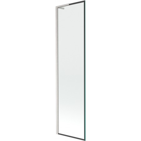 Mexen Next L kádparaván 1-szárnyú 50 x 150 cm, fekete keret, csiszolt nikkel - 895-050-000-03-70-97