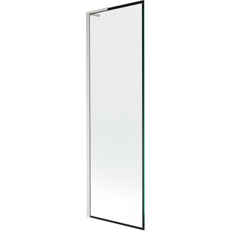 Mexen Next L 1-szárnyú fürdőkádparaván 60 x 150 cm, fekete minta, csiszolt nikkel - 895-060-000-03-70-97