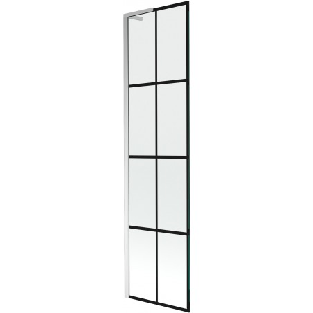 Mexen Next L fürdőkádparaván egyajtós 50 x 150 cm, fekete minta, króm - 895-050-000-03-77-01