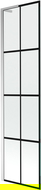 Paravan de baie Mexen Next L cu 1 canat 50 x 150 cm, model negru, crom - 895-050-000-03-77-01