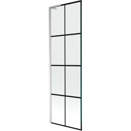 Mexen Next L paravan cadă 1-batant 60 x 150 cm, model negru, crom - 895-060-000-03-77-01