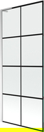 Paravan de cadă Mexen Next L cu 1 panou 80 x 150 cm, model negru, crom - 895-080-000-03-77-01