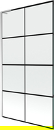 Mexen Next L paravan de baie cu 1 ușă 100 x 150 cm, grilaj negru, crom - 895-100-000-03-77-01