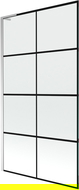 Paravan cadă Mexen Next L 1-bucatăr, 100 x 150 cm, model negru, crom - 895-100-000-03-77-01