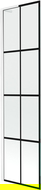 Mexen Next L paravan cadă cu 1 panou, 50 x 150 cm, grilaj negru, alb - 895-050-000-03-77-20