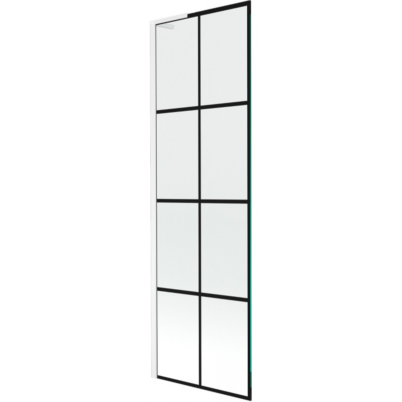 Mexen Next L paravan de baie cu 1 panou 60 x 150 cm, model negru, alb - 895-060-000-03-77-20