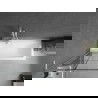 Mexen Next L paravan de cadă 1-canat 70 x 150 cm, model negru, alb - 895-070-000-03-77-20