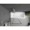 Mexen Next L paravan de baie cu 1 aripă 80 x 150 cm, model negru, alb - 895-080-000-03-77-20