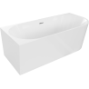 Cadă de baie Mexen Mia, freestanding, colț stâng, 150 x 75 cm, alb, cu preaplin crom - 52691507500L-01