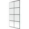 Mexen Next L panou de cadă cu un singur panou 90 x 150 cm, model negru, alb - 895-090-000-03-77-20
