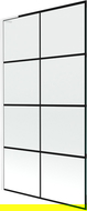 Paravan de baie Mexen Next L cu 1 panou 100 x 150 cm, model negru, alb - 895-100-000-03-77-20