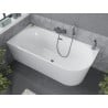 Mexen Mia cadă baie stând pe opțiune stângă 150 x 75 cm, alb, scurgere gun metal - 52691507500L-95