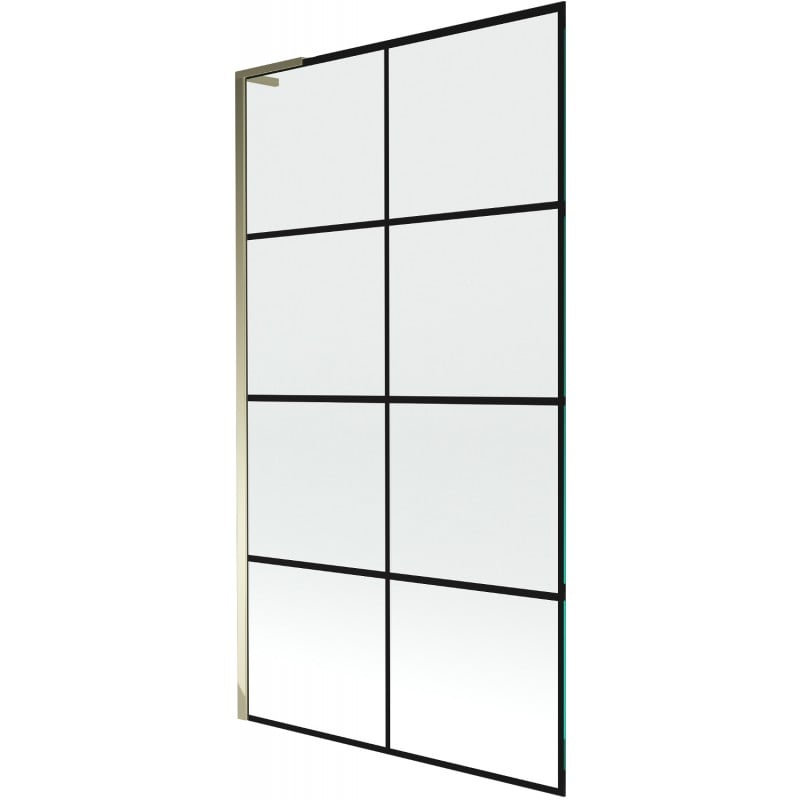 Mexen Next L paravan pentru cadă cu 1 panou 100 x 150 cm, model negru, auriu - 895-100-000-03-77-50