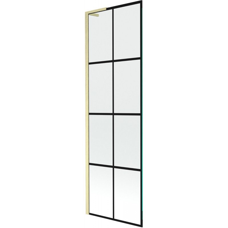 Mexen Next L ecran pentru cadă 1-canat 60 x 150 cm, model negru, auriu periat - 895-060-000-03-77-55