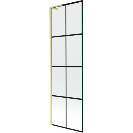 Mexen Next L ecran pentru cadă 1-canat 60 x 150 cm, model negru, auriu periat - 895-060-000-03-77-55