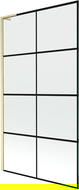 Mexen Next L paravan pentru baie 1-panou 100 x 150 cm, model negru, auriu periat - 895-100-000-03-77-55