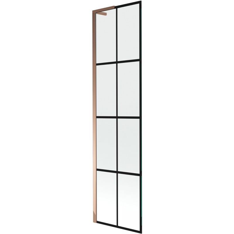 Mexen Next L ecran de cadă 1-panou 50 x 150 cm, model negru, aur roz - 895-050-000-03-77-60