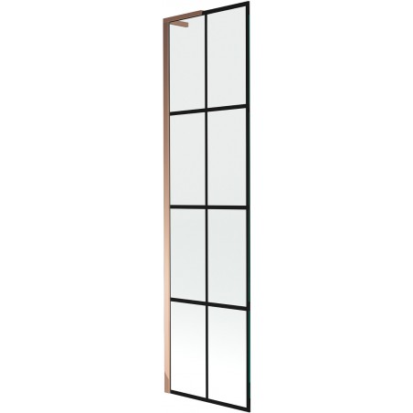 Mexen Next L ecran de cadă 1-panou 50 x 150 cm, model negru, aur roz - 895-050-000-03-77-60