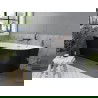 Mexen Mia cadașcă stând dreaptă stângă 150 x 75 cm, alb/negru, overflow cu cupru periat - 52691507575L-65