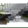 Mexen Mia szabadon álló balos fürdőkáddal 150 x 75 cm, fehér/fekete, fekete túlfolyó - 52691507575L-70