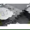 Cada Mia cadă liberă colțară stânga 150 x 75 cm, alb/negru, supraplin gun metal - 52691507575L-95