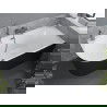 Cada wanna freestanding colțară dreaptă 150 x 75 cm, alb/negru, evacuare gun gray periat - 52691507575P-66