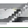 Cada Mia cadă freestanding colțară stângă 160 x 75 cm, alb, scurgere cu aur periat - 52691607500L-55