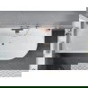 Mexen Mia szabadon álló bal sarok kád 160 x 75 cm, fehér, rózsaszín arany - 52691607500L-60