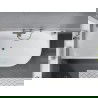 Cada Mia cada cu freestanding colțar stâng 160 x 75 cm, alb, scurgere gun metal - 52691607500L-95