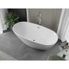 Mexen Eris cadă freestanding 155 x 80 cm, alb, preaplin crom - 53441558000-01