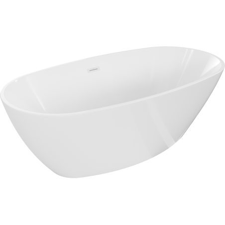 Mexen Eris cadă freestanding 155 x 80 cm, alb, supraplin alb - 53441558000-20