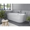 Mexen Mia cadă freestanding colțară stângă 170 x 80 cm, alb, scurgere crom - 52691708000L-01