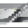 Cada dus de baie independente Mia 170 x 80 cm, alb, cu preaplin auriu - 52691708000L-50