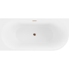 Mexen Mia cada de baie independenta coltara stanga 170 x 80 cm, alba, scurgere aur roz - 52691708000L-60