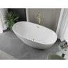 Mexen Eris cada freestanding 155 x 80 cm, alb, supraplinare aurie - 53441558000-50
